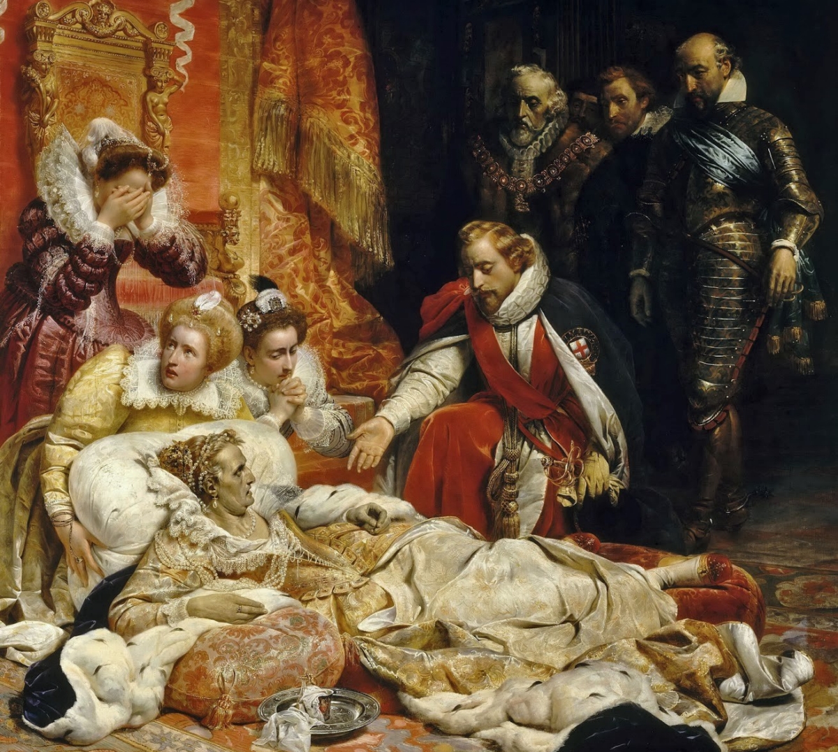 смерть Елизаветы - картина художника 19 века