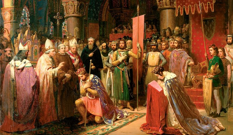 церемония бракосочетания Алиеноры Аквитанской и Людовика VII 