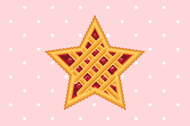 рисунок пирога в форме звезды