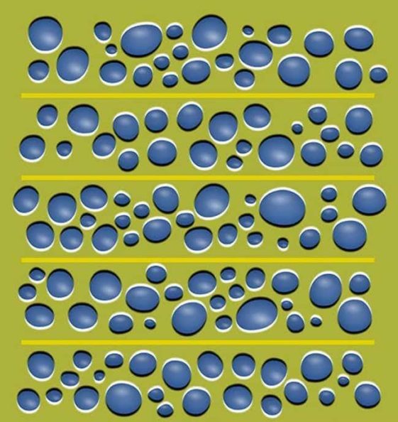 оптическая иллюзия с пузырями