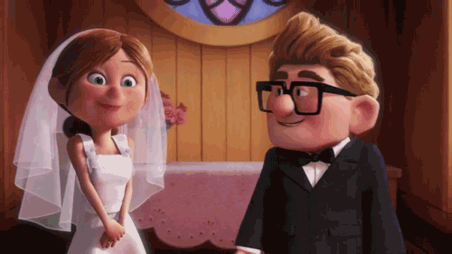 кадр из мультфильма со свадьбой