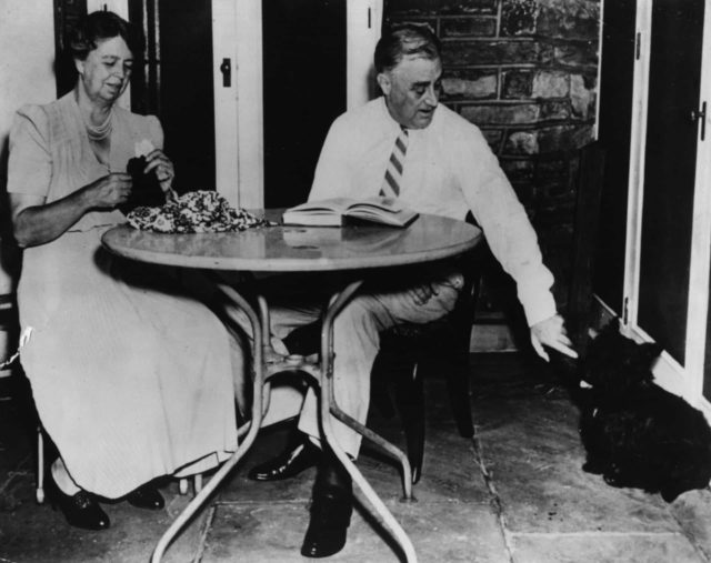 франклин рузвельт с женой и собакой