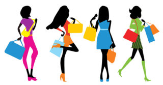 fashion girl shopping banner material