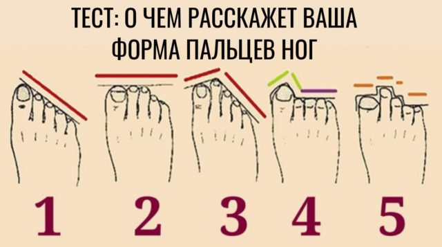 О чем может рассказать форма пальцев ног